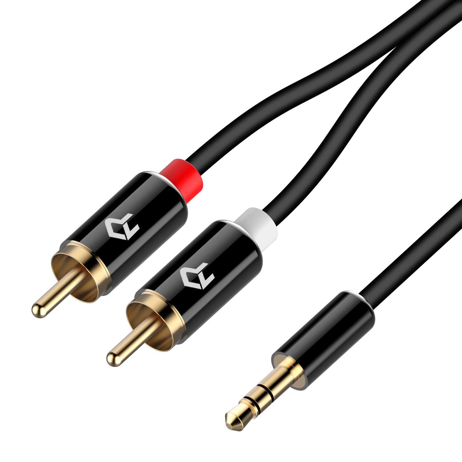 Rankie 3.5mm to 2-Male RCA Adapter Cable - 6 Feet