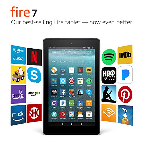 Fire 7 Tablet with Alexa, 7" Display, 8 GB, Black - with Special Offers