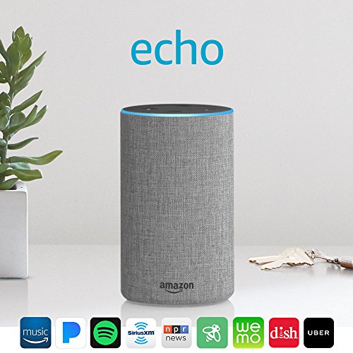 Echo (2nd Generation) - Smart speaker with Alexa - Heather Gray Fabric