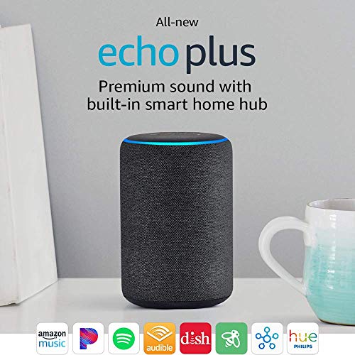 All-new Echo Plus (2nd Gen) Bundle with Philips Hue Bulb - Charcoal