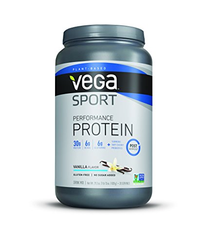 Vega Sport Protein Powder Vanilla (20 Servings, 1.83 lb) - Plant-Based Vegan Protein Powder, BCAAs, Amino Acid, tart cherry, Non Dairy, Gluten Free, Non GMO (Packaging May Vary)