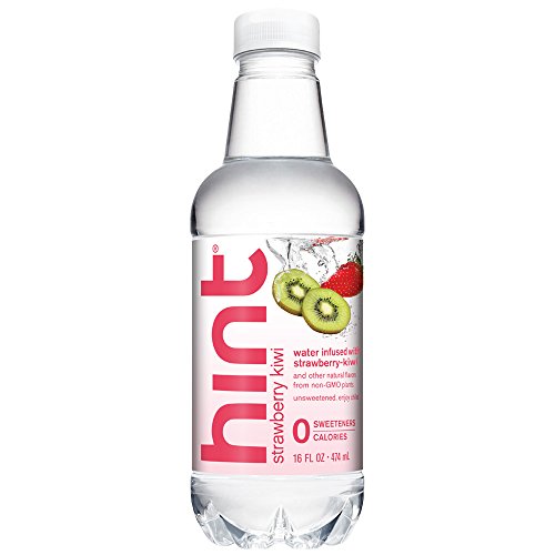 Hint Water Strawberry Kiwi, (Pack of 12) 16 Ounce Bottles, Pure Water Infused with Strawberry and Kiwi, Zero Sugar, Zero Calories, Zero Sweeteners, Zero Preservatives, Zero Artificial Flavors