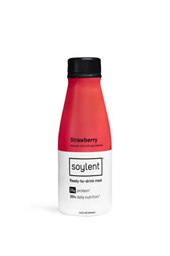 Soylent Meal Replacement Shake, Strawberry, 14 oz Bottles, 12 Pack