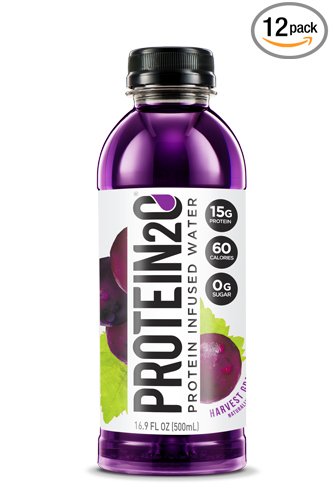 Protein2o Low-Calorie Protein Infused Water, 15g Whey Protein Isolate, Harvest Grape (16.9 Ounce, Pack of 12)