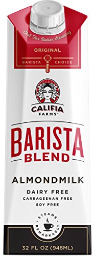 Califia Farms Almondmilk Barista Blend, Dairy Free, Plant Milk, Vegan, Non-GMO, Original, 32 Oz (Pack of 6)