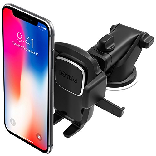 iOttie Easy One Touch 4 Dashboard & Windshield Car Phone Mount Holder for iPhone Xs Max R 8 Plus 7 6s SE Samsung Galaxy S9 S8 Edge S7 S6 Note 9 & Other Smartphone