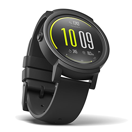 Ticwatch E most comfortable Smartwatch-Shadow,1.4 inch OLED Display, Android Wear 2.0,Compatible with iOS and Android, Google Assistant