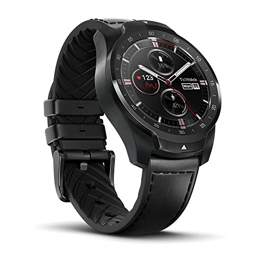 TicWatch Pro Bluetooth Smart Watch, Layered Display, NFC Payment, Google Assistant, Wear OS by Google (Formerly Android Wear),Compatible with iPhone and Android (Black)