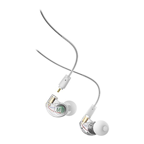 MEE audio M6 PRO 2nd Generation Universal-Fit Noise-Isolating Musicians&#039; in-Ear Monitors with Detachable Cables (Clear)
