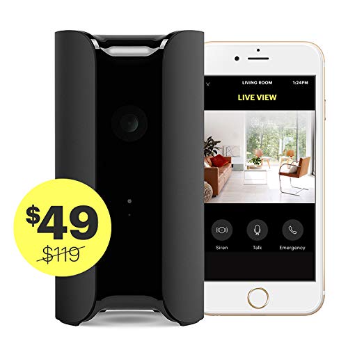 Canary View Indoor 1080p HD Security Camera with Wide-angle Lens, Motion/Person Alerts, Works with Alexa, Pets/Elder/Baby Monitoring, Award-winning Design