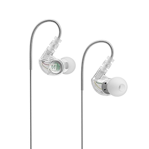 MEE audio M6 Memory Wire In-Ear Wired Sports Earbud Headphones (Clear) (2018 version)
