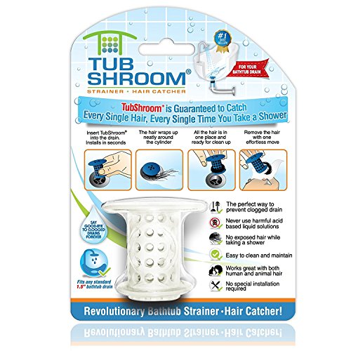 TubShroom The Revolutionary Shower Tub Drain Protector Hair Catcher/Strainer/Snare