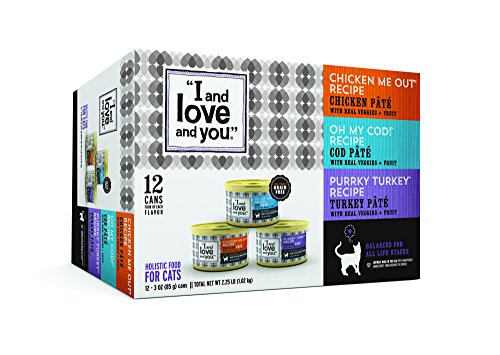 I And Love And You Chicken Me Out, Purrkey Turkey, Oh My Cod! Pate Grain Free Canned Cat Food, 3 Oz (Pack Of 12)