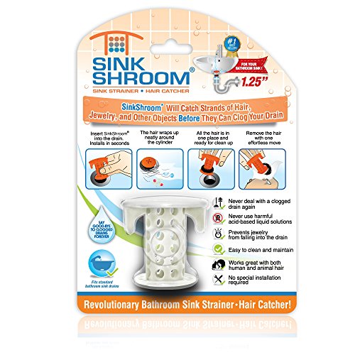 SinkShroom The Revolutionary Sink Drain Protector Hair Catcher/Strainer/Snare