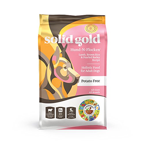Solid Gold Hund-N-Flocken Natural Adult Dry Dog Food With Real Lamb , Brown Rice And Barley 28.5 Lb Bag
