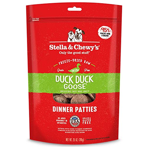 Stella & Chewy&#039;S Freeze-Dried Raw Duck Duck Goose Dinner Patties Grain-Free Dog Food, 25 Oz Bag