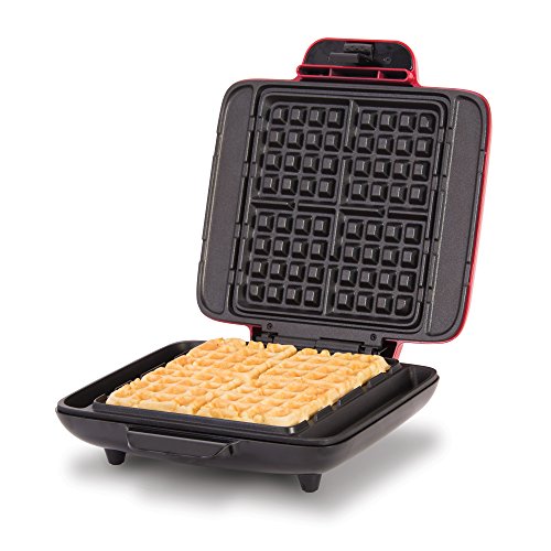 DASH No Mess Belgian Waffle Maker: Waffle Iron 1200W + Waffle Maker Machine For Waffles, Hash Browns, or Any Breakfast, Lunch, Snacks with Easy Clean, Non-Stick + Mess Free Sides