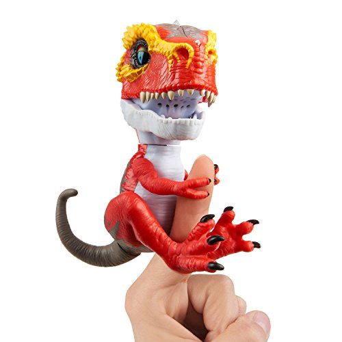 Untamed T-Rex by Fingerlings -  Ripsaw (Red) - Interactive Collectible Dinosaur - By WowWee