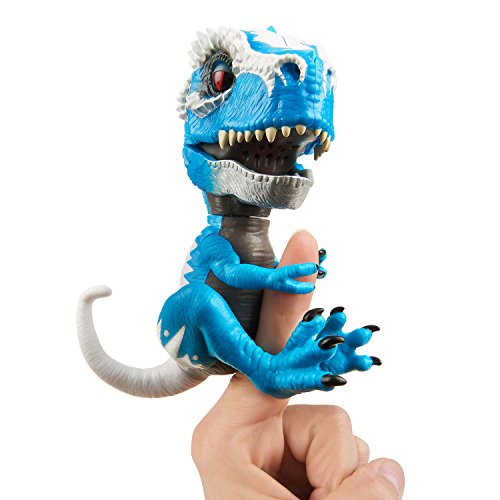 Untamed T-Rex by Fingerlings - Ironjaw (Blue) - Interactive Collectible Dinosaur - By WowWee