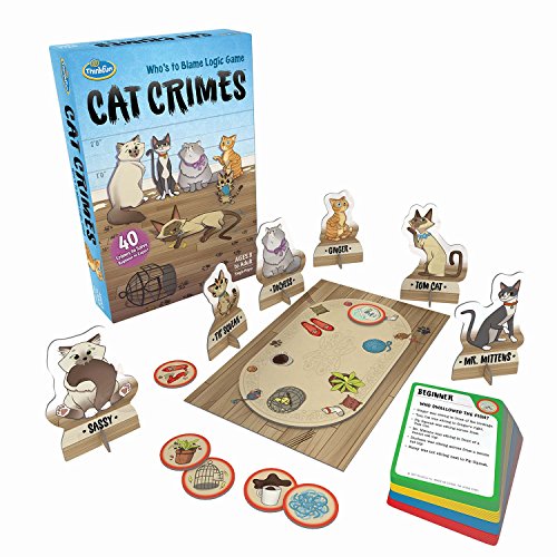 ThinkFun Cat Crimes Logic Game and Brainteaser for Boys and Girls Age 8 and Up - A Smart Game with a Fun Theme and Hilarious Artwork
