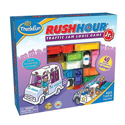 ThinkFun Rush Hour Junior Traffic Jam Logic Game and STEM Toy for Boys and Girls Age 5 and Up - Junior Version of the International Bestseller Rush Hour