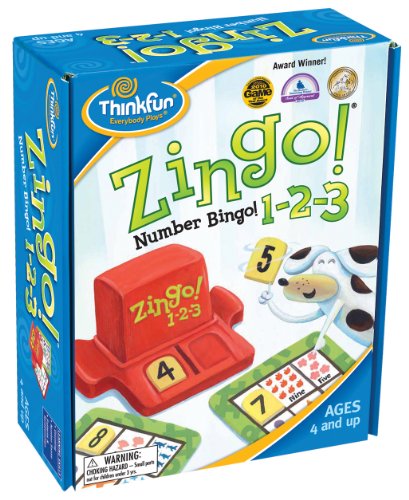 ThinkFun Zingo 1-2-3 Number Bingo Game for Age 4 and Up - Award Winner and Toy of the Year Nominee