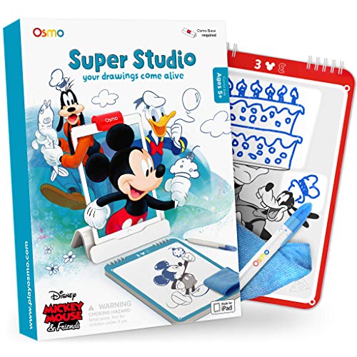 Osmo Super Studio Disney Mickey Mouse & Friends: Learn To Draw Your Clubhouse Favorites & Watch Them Come to Life! (Base Required)