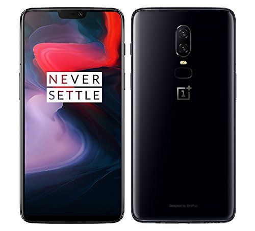 OnePlus 6 A6003 128GB Storage + 8GB Memory Factory Unlocked 6.28 inch AMOLED Display Android 8.1 - (Mirror Black) US Version with Warranty