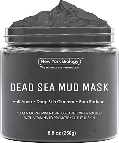 Dead Sea Mud Mask for Face & Body - 100% Natural Spa Quality - Best Pore Reducer & Minimizer to Help Treat Acne , Blackheads & Oily Skin - Tightens Skin for a Visibly Healthier Complexion - 8.8 OZ