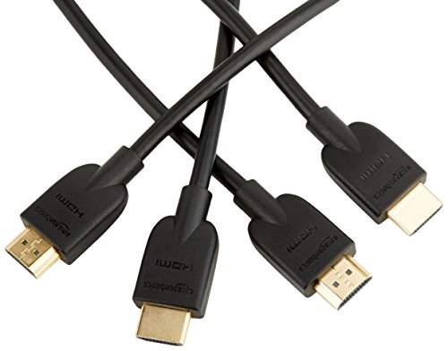 AmazonBasics High-Speed HDMI Cable, 3 Feet, 2-Pack