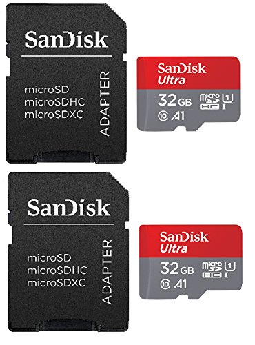 SanDisk 32GB x2 (64GB) MicroSD HC Ultra UHS-1 Memory Card, Class 10