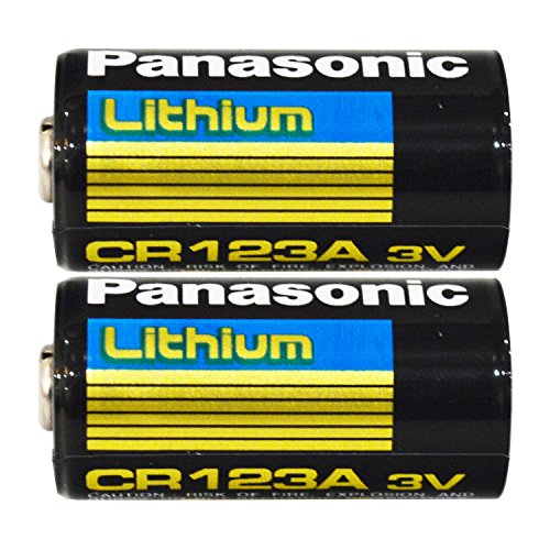 2 Pack Panasonic CR123A 3V Lithium Batteries for Cameras, Flightlight