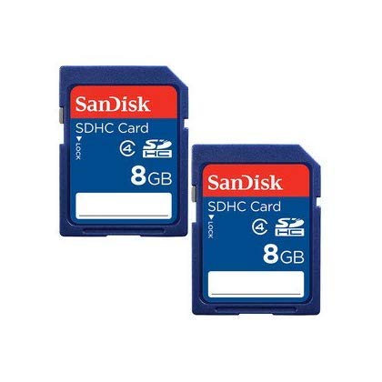 SanDisk 8GB Class 4 SDHC Flash Memory Card - 2 Pack SDSDB2L-008G-B35