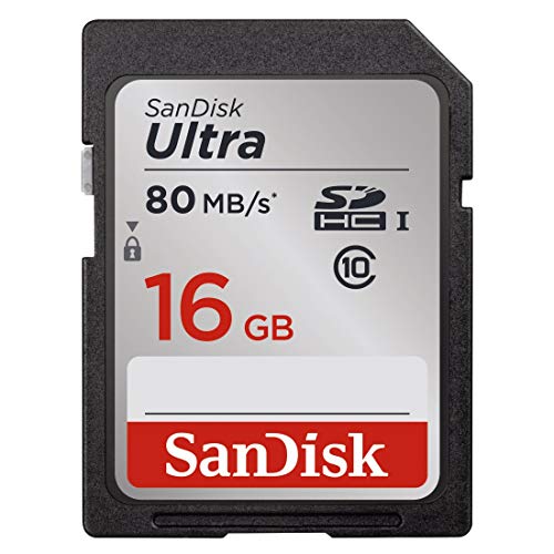 SanDisk 16GB Class 10 SDHC UHS-I Up to 80MB/s Memory Card (SDSDUNC-016G-GN6IN)
