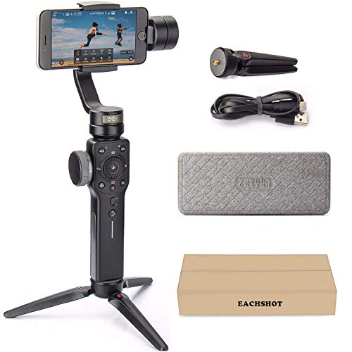 Zhiyun Smooth 4 3-Axis Handheld Gimbal Stabilizer w/Focus Pull & Zoom for iPhone Xs Max Xr X 8 Plus 7 6 SE Android Smartphone Samsung Galaxy S9+ S9 S8+ S8 S7 S6 Q2 Edge New Smooth-Q/III in 2018 Black