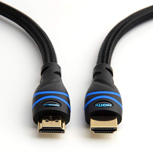 BlueRigger Rugged High Speed HDMI Cable - 25 Feet (7.5 M) - Nylon Braided - Supports 4K, Ultra HD, 3D, 1080p, Ethernet and Audio Return (Latest Standard)