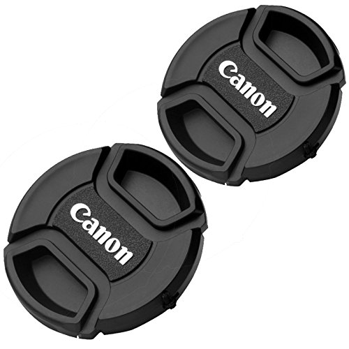 2 PCS 58mm Lens Cap For Canon Replaces E-58 II - Black