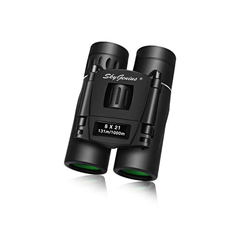 Skygenius 8x21 Small Compact Lightweight Binoculars For Concert Theater Opera .Mini Pocket Folding Binoculars w/ Fully Coated Lens For Travel Hiking Bird Watching Adults Kids(0.38lb)