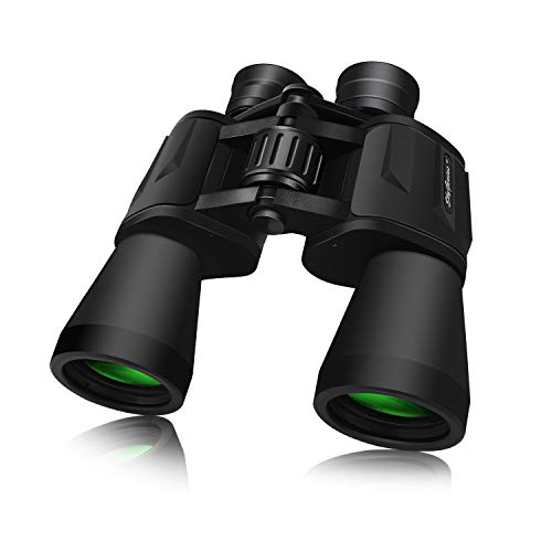 SkyGenius 10 x 50 Powerful Full-Size Binoculars for Adults, Durable Clear Binoculars for Bird Watching Sightseeing Hunting Wildlife Watching Sporting Events with Low Light Night Vision(1.76 Pound)