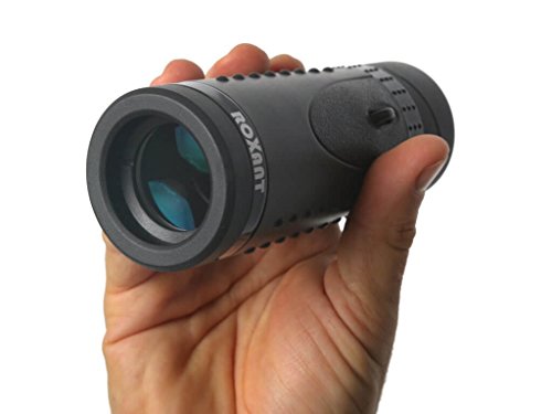 ROXANT ROX-GS Authentic Grip Scope HD Wide View Monocular - with Retractable Eyepiece and Fully Multi Coated Optical Glass Lens + Bak4 Prism, Black Pack