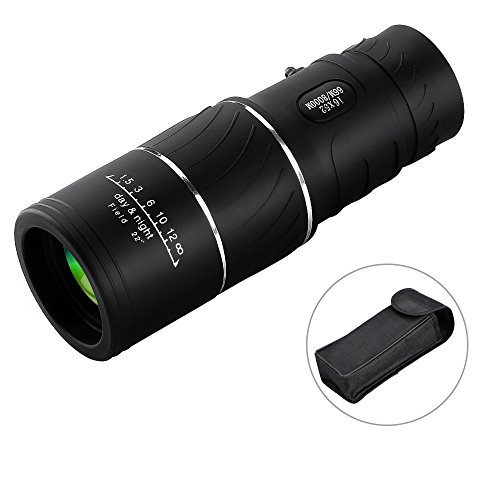 ARCHEER 16x52 Monocular Dual Focus Optics Zoom Telescope, Day & Low Night Vision, for Birds Watching/Wildlife/ Hunting/Camping/ Hiking/Tourism/ Armoring/Live Concert 66m/ 8000m