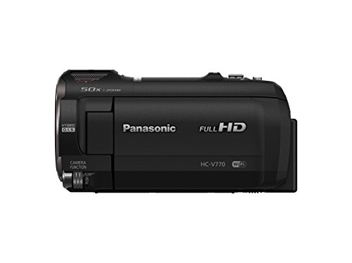 Panasonic Full HD Camcorder HC-V770, 20X Optical Zoom, 1/2.3-Inch BSI Sensor, HDR Capture, Wi-Fi Smartphone Twin Video Capture (Black, USA)