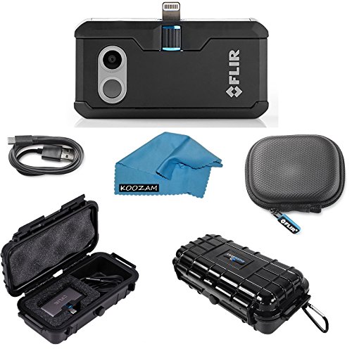 FLIR ONE Pro Thermal Imaging Camera Apple IOS ONLY Bundle With Rugged Waterproof Case and Cleaning Cloth (NOT ANDROID)  