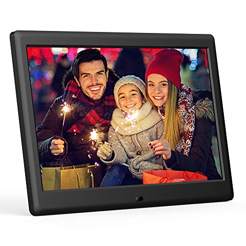 DBPOWER HD Digital Photo Frame IPS LCD Screen with Auto-Rotate/Calendar/Clock Function & Remote Control (8 inch)
