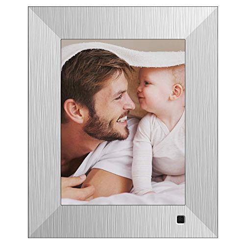 NIX Lux Digital Photo Frame 8 inch X08F, Metal. Electronic Photo Frame USB SD/SDHC. Digital Picture Frame with Motion Sensor. Control Remote and 8GB USB Stick Included