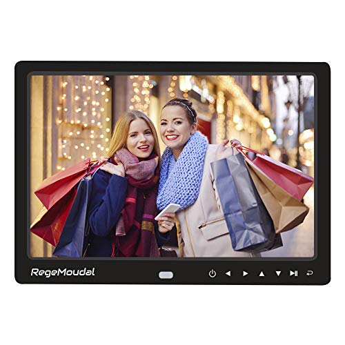 Digital Photo Frame,RegeMoudal 12 Inch Picture Frame with Remote Control 1080P High Definition, Support 32G SD and USB, Various Display Modes, for Pictures and Videos (White)