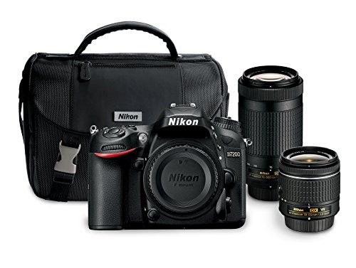 Nikon D7200 24.2 MP Dual Zoom Lens Kit with 3.2" LCD, Black