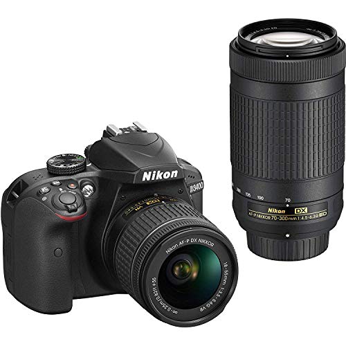 Nikon D3400 Digital SLR Camera & 18-55mm VR & 70-300mm DX AF-P Lenses - (Certified Refurbished)