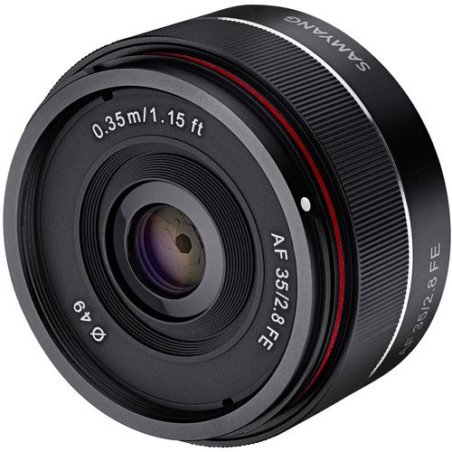 Samyang SYIO35AF-E 35mm f/2.8 Ultra Compact Wide Angle Lens for Sony E Mount Full Frame, Black
