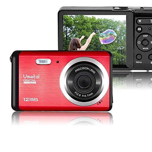Mini Digital Camera,Vmotal 3.0 inch TFT LCD HD Digital Camera Kids Childrens Point and Shoot Rechargeable Digital Cameras Red-Sports,Travel,Holiday,Birthday Present